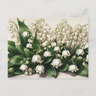 Lily of the Valley Flowers Holiday Postcard