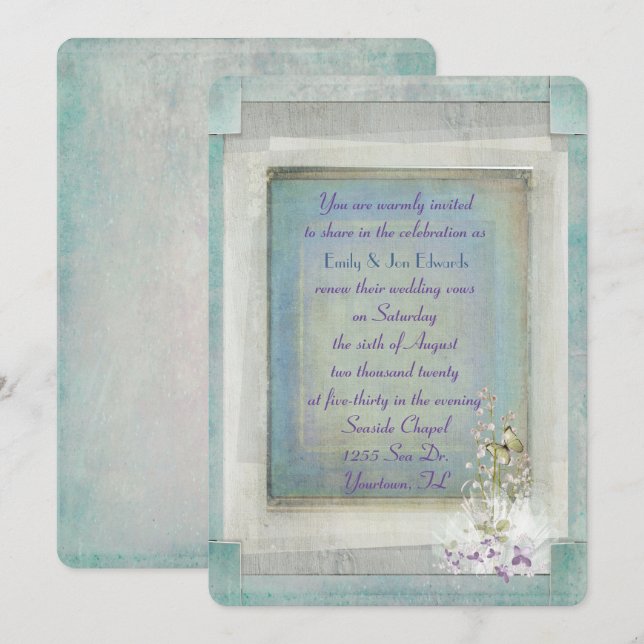 Lily of the Valley for Vow Renewal Invitation (Front/Back)