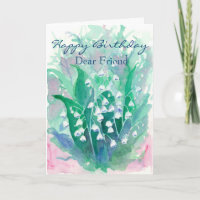 Lily of the Valley Happy Birthday Dear Friend