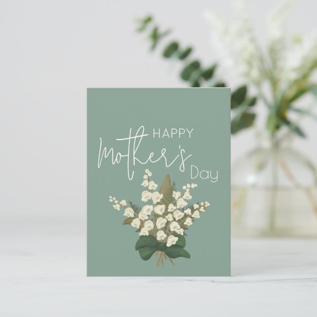 Lily of the Valley Happy Mother's Day Postcard (Standing Front)