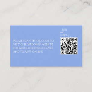Lily of the Valley II Medium Blue White Font Enclosure Card