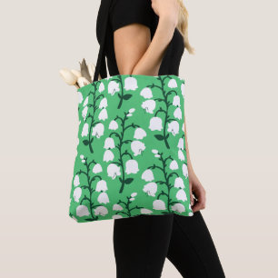 Lily of the Valley in Emerald Colour Tote Bag
