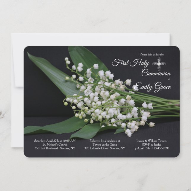 Lily of the Valley Invitation (Front)