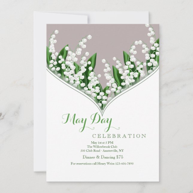 Lily of the Valley Invitation (Front)