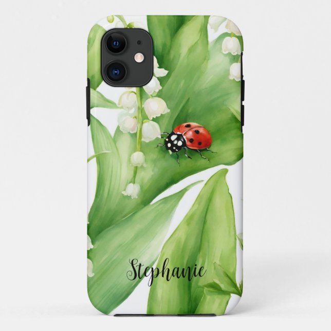 Lily of the Valley Ladybug  Case-Mate iPhone Case (Back)
