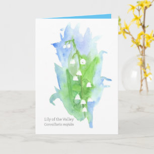 Lily Of The Valley Language of Flowers Card