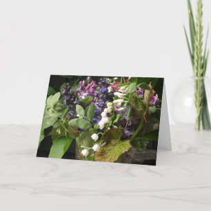 Lily of the Valley & Lilac Birthday Bouquet Card