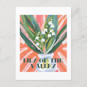 Lily of the Valley May Birth Month Flower Elegant Postcard