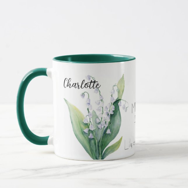 Lily of the Valley May Birth Month Flower  Mug (Left)