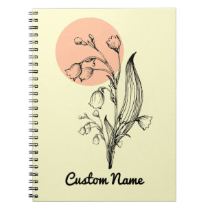Lily of the Valley May Birth Month Flower  Notebook