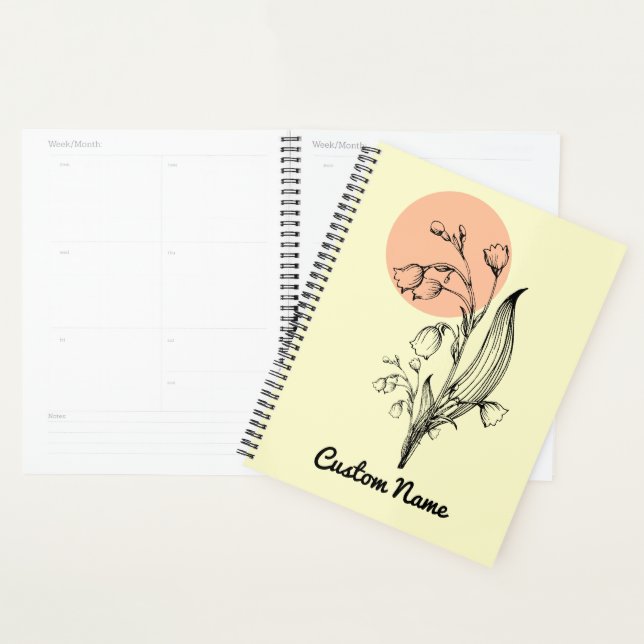 Lily of the Valley May Birth Month Flower  Planner (Display)