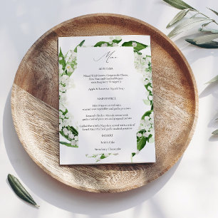 Lily of the Valley Menu Invitation