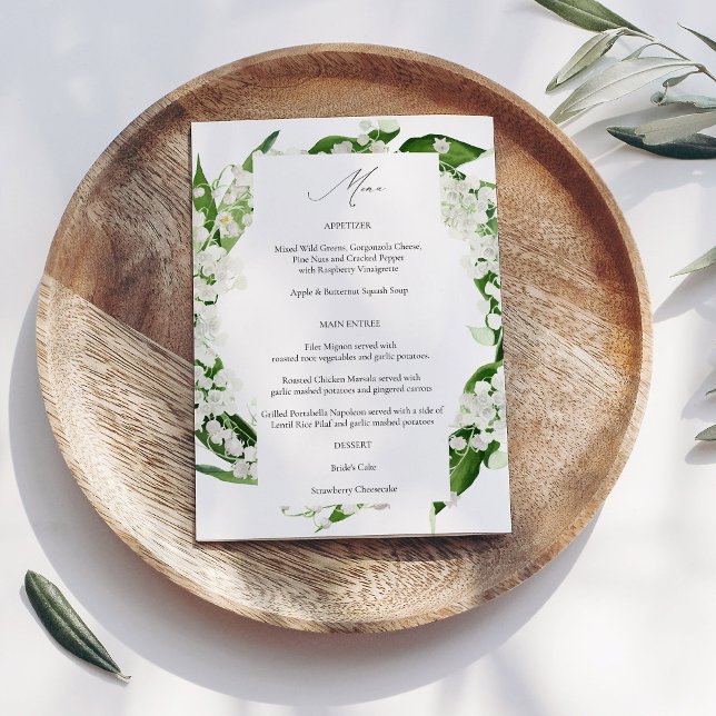 Lily of the Valley Menu Invitation (Creator Uploaded)