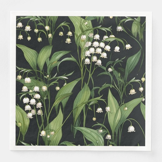 Lily of the valley pattern napkin (Front)
