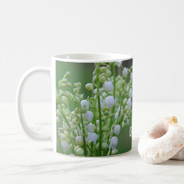 Lily of the valley ,Personalised coffee mug (With Donut)