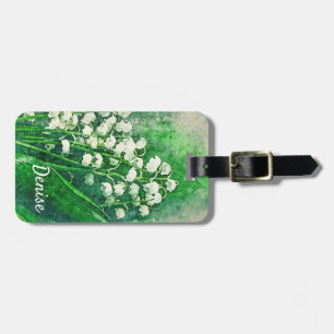 Lily of the Valley Personalised Luggage Tag