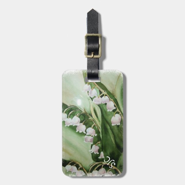 LILY OF THE VALLEY PERSONALIZED LUGGAGE TAG (Front Vertical)