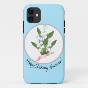 Lily of the valley, retro iPhone 11 case
