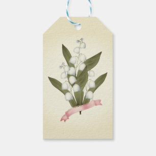 Lily of the valley, retro gift tags