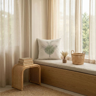 Lily Of The Valley Sage Green Botanical Cushion