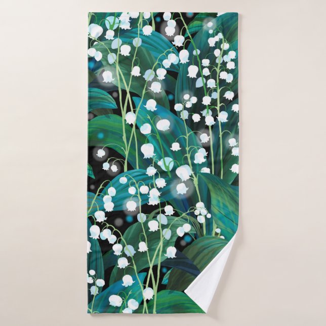 Lily of the valley. Seamless background pattern Bath Towel (Bath Towel)