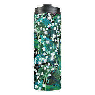 Lily of the valley. Seamless background pattern Thermal Tumbler