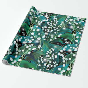 Lily of the valley. Seamless background pattern Wrapping Paper