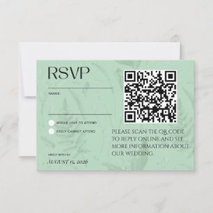Lily of the Valley - Soft Green RSVP  Card