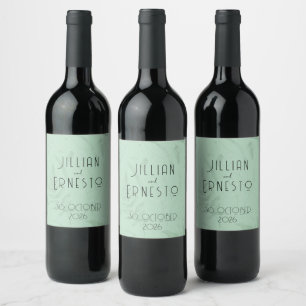 Lily of the Valley Soft Green w/ Graphic Wine Label