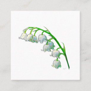LILY OF THE VALLEY STICKER SQUARE BUSINESS CARD