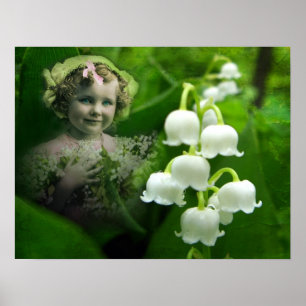 Lily of the Valley Sweet White Bell Flower Bouquet Poster