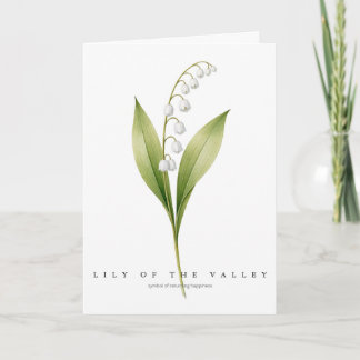 Lily of the Valley Symbol of Returning Happiness Card