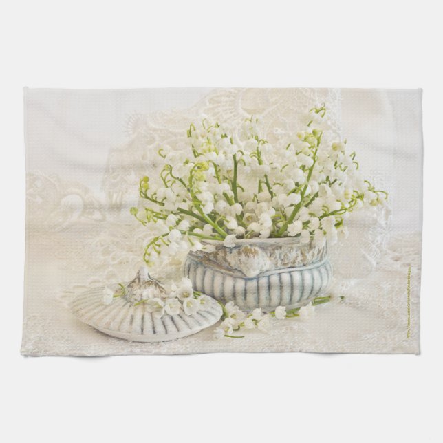 Lily Of The Valley Tea Towel (Horizontal)