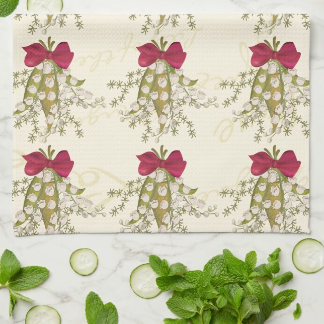 Lily of the Valley Tea Towel (Folded)
