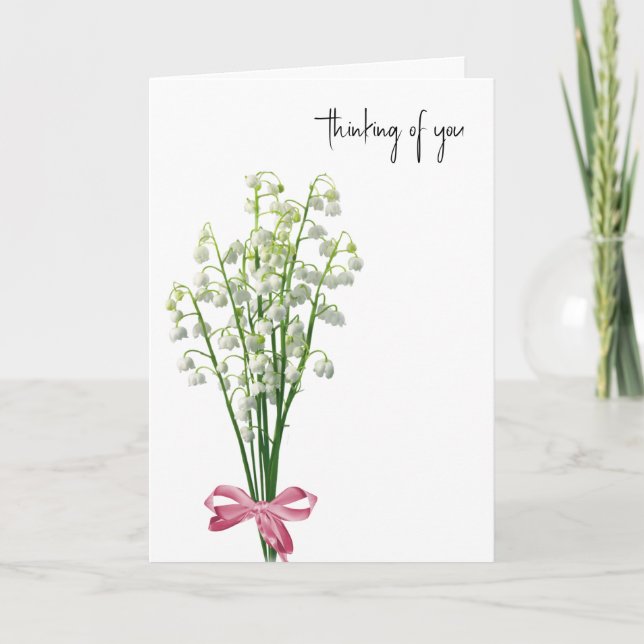 Lily of the Valley Thinking of You Card (Front)