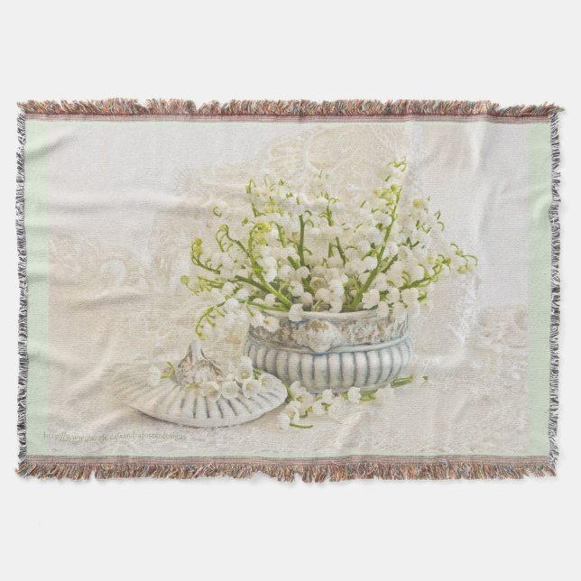 Lily Of The Valley Throw Blanket (Front)