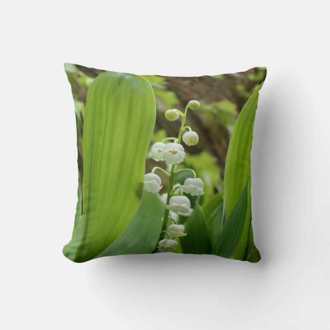 Lily of the Valley Throw Cushion (Front)