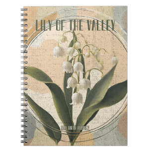 Lily of the Valley Vintage May Birth Month Flower Notebook