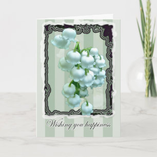 Lily of the Valley Wedding Happiness Card