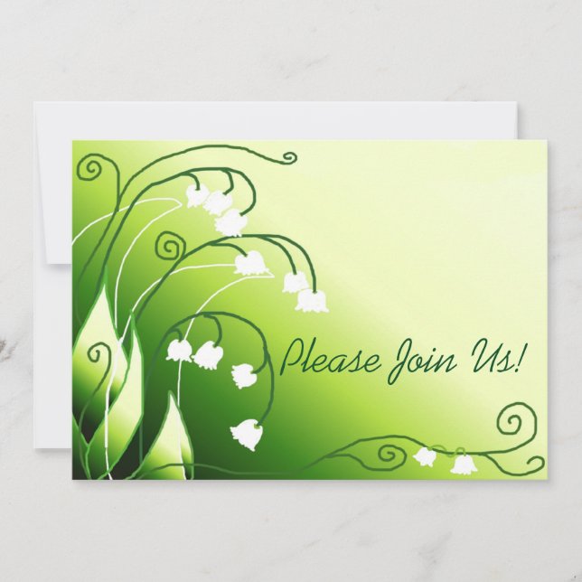 Lily Of The Valley Wedding Invitation (Front)