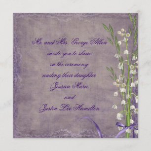Lily Of The Valley Wedding Invitation