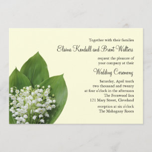 Lily of the Valley Wedding Invitation (ivory)