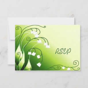 Lily Of The Valley Wedding Reception RSVP Invitation