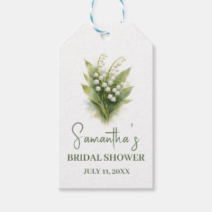 Lily of the Valley White Floral Bridal Shower Gift Tags