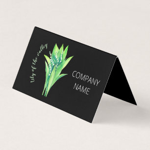 Lily of the valley wild flowers business card