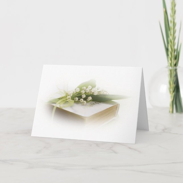 lily of the valley with bible card (Front)