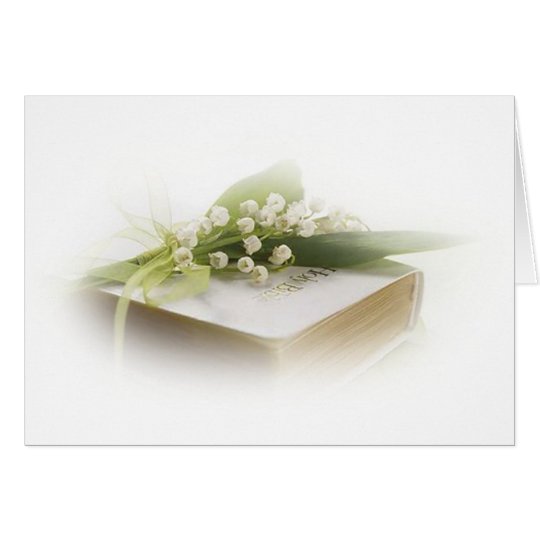 lily of the valley with bible card