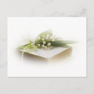 lily of the valley with bible postcard