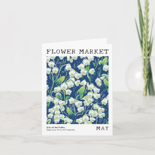 Lily of Valley Birth Flower Market May Birthday Card