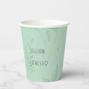 Lily of Valley     Soft Green Custom  Paper Cups